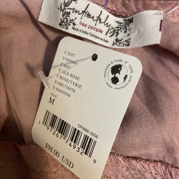 Free People Act Natural Shapeless Romper, old rose - Picture 3 of 12